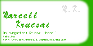 marcell krucsai business card